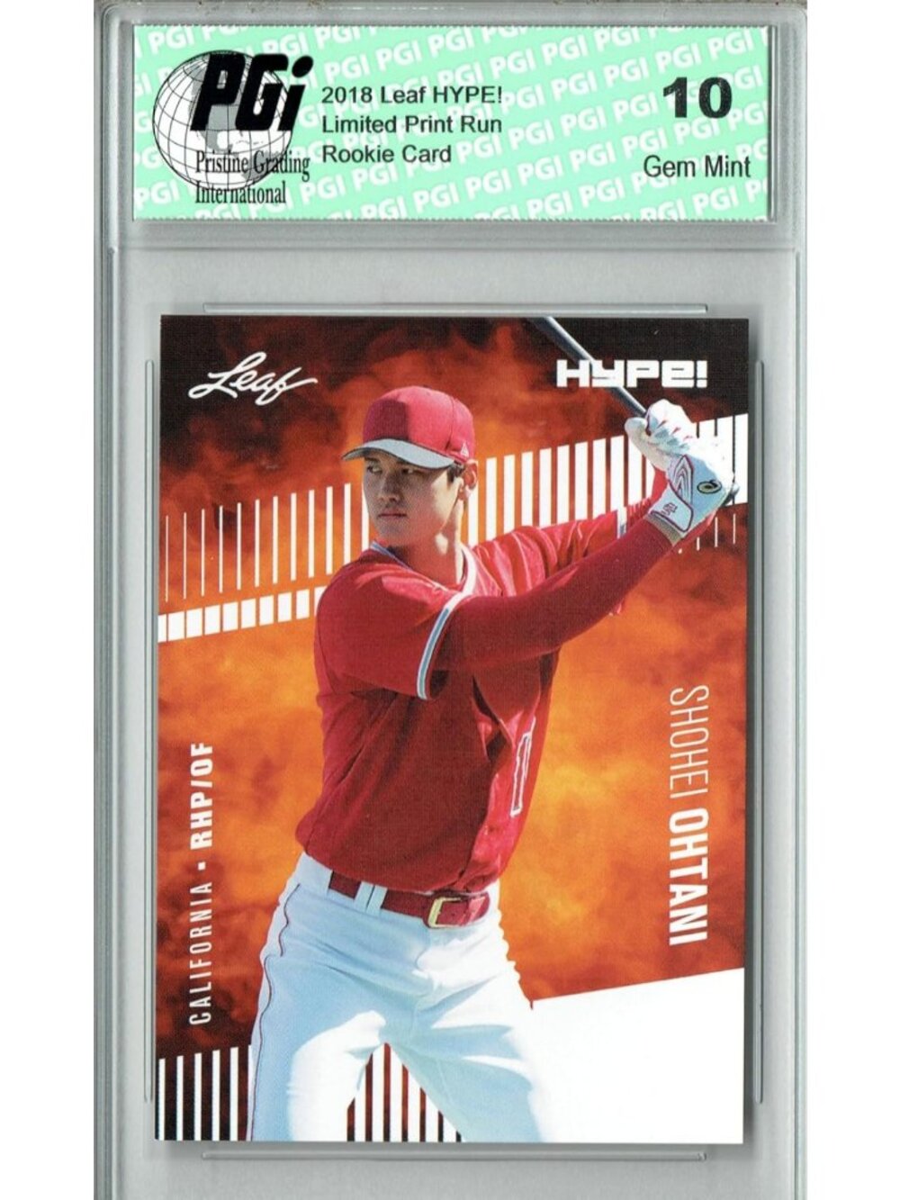 Limited Edition 2018 Rookie Card, Shohei Ohtani #10, PGI 10, Only 5K Made!